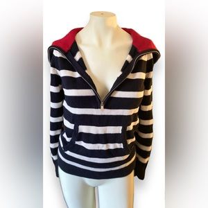 Ralph Lauren, size medium, navy, off-white and red stripped sweater